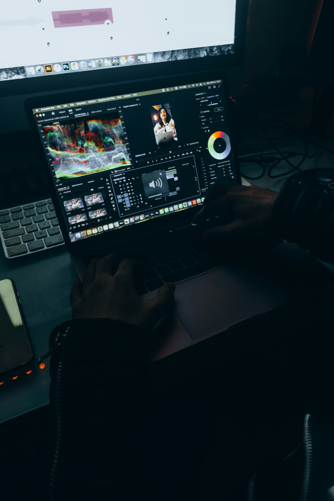 video editor using laptop