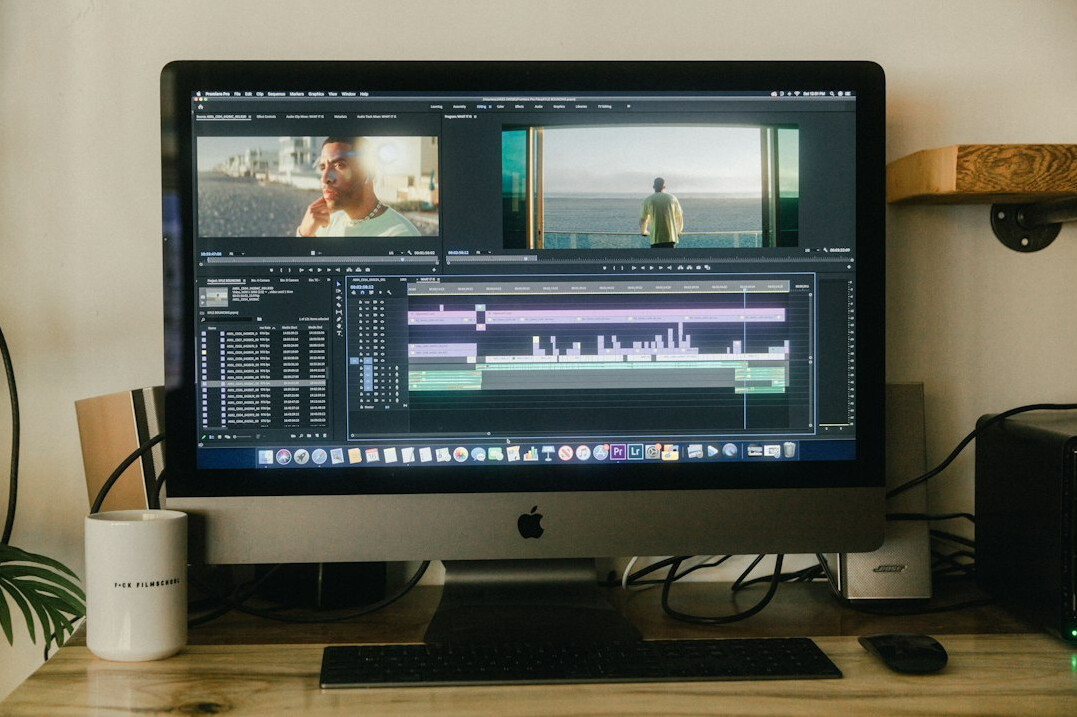 experienced video editor working
